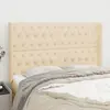 vidaXL Tête de lit avec oreilles Crème 163x16x118/128 cm Tissu