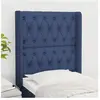 vidaXL Tête de lit avec oreilles Bleu 83x16x118/128 cm Tissu