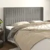 vidaXL Tête de lit avec oreilles Gris clair 163x16x118/128 cm Velours