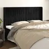 vidaXL Tête de lit avec oreilles Noir 163x16x118/128 cm Velours