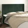 vidaXL Tête de lit avec oreilles Vert foncé 163x16x118/128 cm Velours