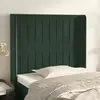 vidaXL Tête de lit avec oreilles Vert foncé 93x16x118/128 cm Velours