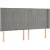 vidaXL Tête de lit avec oreilles Gris clair 183x16x118/128 cm Velours