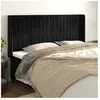 vidaXL Tête de lit avec oreilles Noir 183x16x118/128 cm Velours