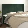 vidaXL Tête de lit avec oreilles Vert foncé 183x16x118/128 cm Velours
