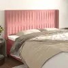 vidaXL Tête de lit avec oreilles Rose 183x16x118/128 cm Velours