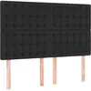 vidaXL Têtes de lit 4 pcs Noir 72x5x78/88 cm Similicuir