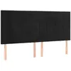 vidaXL Têtes de lit 4 pcs Noir 100x5x78/88 cm Velours