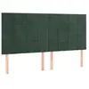 vidaXL Têtes de lit 4 pcs Vert foncé 100x5x78/88 cm Velours