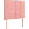 vidaXL Têtes de lit 2 pcs Rose 90x5x78/88 cm Velours