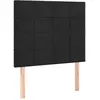 vidaXL Têtes de lit 2 pcs Noir 80x5x78/88 cm Velours