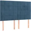 vidaXL Têtes de lit 4 pcs Bleu foncé 72x5x78/88 cm Velours