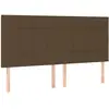vidaXL Têtes de lit 4 pcs Marron Foncé 90x5x78/88 cm Tissu