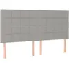 vidaXL Têtes de lit 4 pcs Gris clair 100x5x78/88 cm Tissu