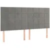 vidaXL Têtes de lit 4 pcs Gris clair 80x5x78/88 cm Velours