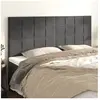 vidaXL Têtes de lit 4 pcs Gris foncé 80x5x78/88 cm Velours