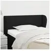 vidaXL Tête de lit avec oreilles Noir 93x23x78/88 cm Tissu