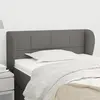 vidaXL Tête de lit avec oreilles Gris foncé 103x23x78/88 cm Tissu