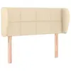 vidaXL Tête de lit avec oreilles Crème 83x23x78/88 cm Tissu
