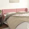 vidaXL Tête de lit avec oreilles Rose 183x23x78/88 cm Velours