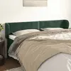 vidaXL Tête de lit avec oreilles Vert foncé 183x23x78/88 cm Velours