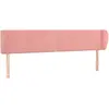 vidaXL Tête de lit avec oreilles Rose 203x23x78/88 cm Velours