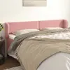 vidaXL Tête de lit avec oreilles Rose 163x23x78/88 cm Velours