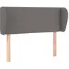 vidaXL Tête de lit avec oreilles Gris 83x23x78/88 cm Similicuir