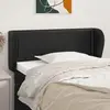 vidaXL Tête de lit avec oreilles Noir 83x23x78/88 cm Similicuir