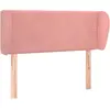 vidaXL Tête de lit avec oreilles Rose 103x23x78/88 cm Velours
