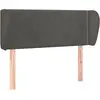 vidaXL Tête de lit avec oreilles Gris foncé 103x23x78/88 cm Velours