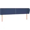 vidaXL Tête de lit avec oreilles Bleu 203x23x78/88 cm Tissu