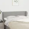 vidaXL Tête de lit avec oreilles Gris clair 147x23x78/88 cm Tissu