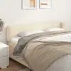 vidaXL Tête de lit avec oreilles Crème 183x23x78/88 cm Similicuir