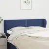 vidaXL Tête de lit avec oreilles Bleu 147x23x78/88 cm Tissu