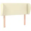 vidaXL Tête de lit avec oreilles Crème 103x23x78/88 cm Similicuir