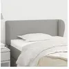 vidaXL Tête de lit avec oreilles Gris clair 93x23x78/88 cm Tissu