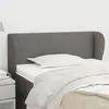 vidaXL Tête de lit avec oreilles Gris foncé 103x23x78/88 cm Tissu