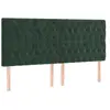 vidaXL Têtes de lit 4 pcs Vert foncé 90x7x78/88 cm Velours