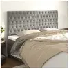 vidaXL Têtes de lit 4 pcs Gris clair 100x7x78/88 cm Velours