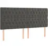 vidaXL Têtes de lit 4 pcs Gris foncé 100x7x78/88 cm Velours