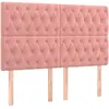 vidaXL Têtes de lit 4 pcs Rose 72x7x78/88 cm Velours