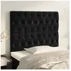 vidaXL Têtes de lit 2 pcs Noir 100x7x78/88 cm Velours