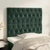 vidaXL Têtes de lit 2 pcs Vert foncé 90x7x78/88 cm Velours
