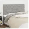 vidaXL Têtes de lit 4 pcs Gris clair 90x7x78/88 cm Tissu
