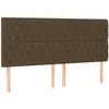 vidaXL Têtes de lit 4 pcs Marron Foncé 90x7x78/88 cm Tissu