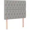 vidaXL Têtes de lit 2 pcs Gris clair 90x7x78/88 cm Tissu