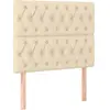 vidaXL Têtes de lit 2 pcs Crème 90x7x78/88 cm Tissu