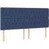 vidaXL Têtes de lit 4 pcs Bleu 90x7x78/88 cm Tissu