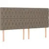 vidaXL Têtes de lit 4 pcs Taupe 100x7x78/88 cm Tissu
